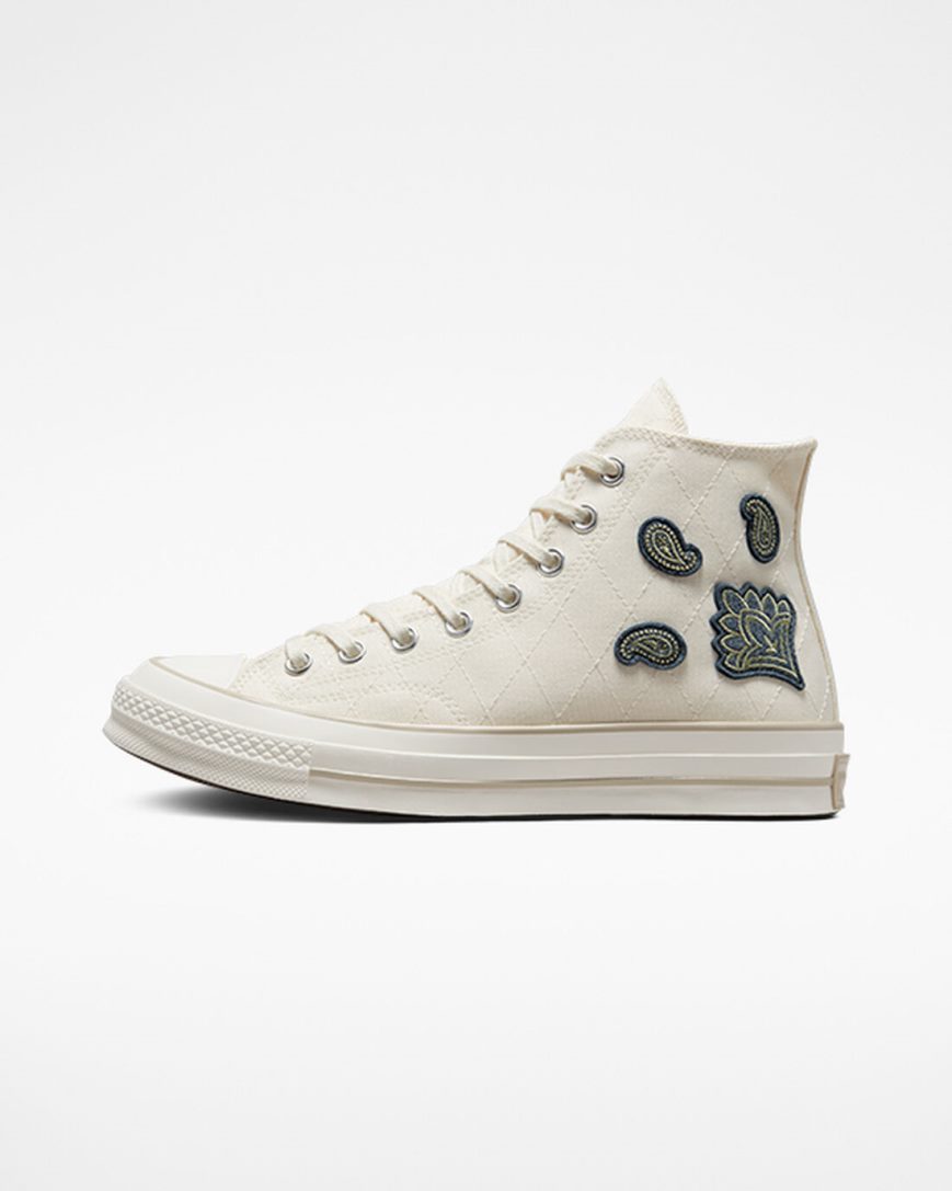 Men's Converse Chuck 70 Crafted Patches High Top Shoes Beige / Navy / Green | AU E68C0A